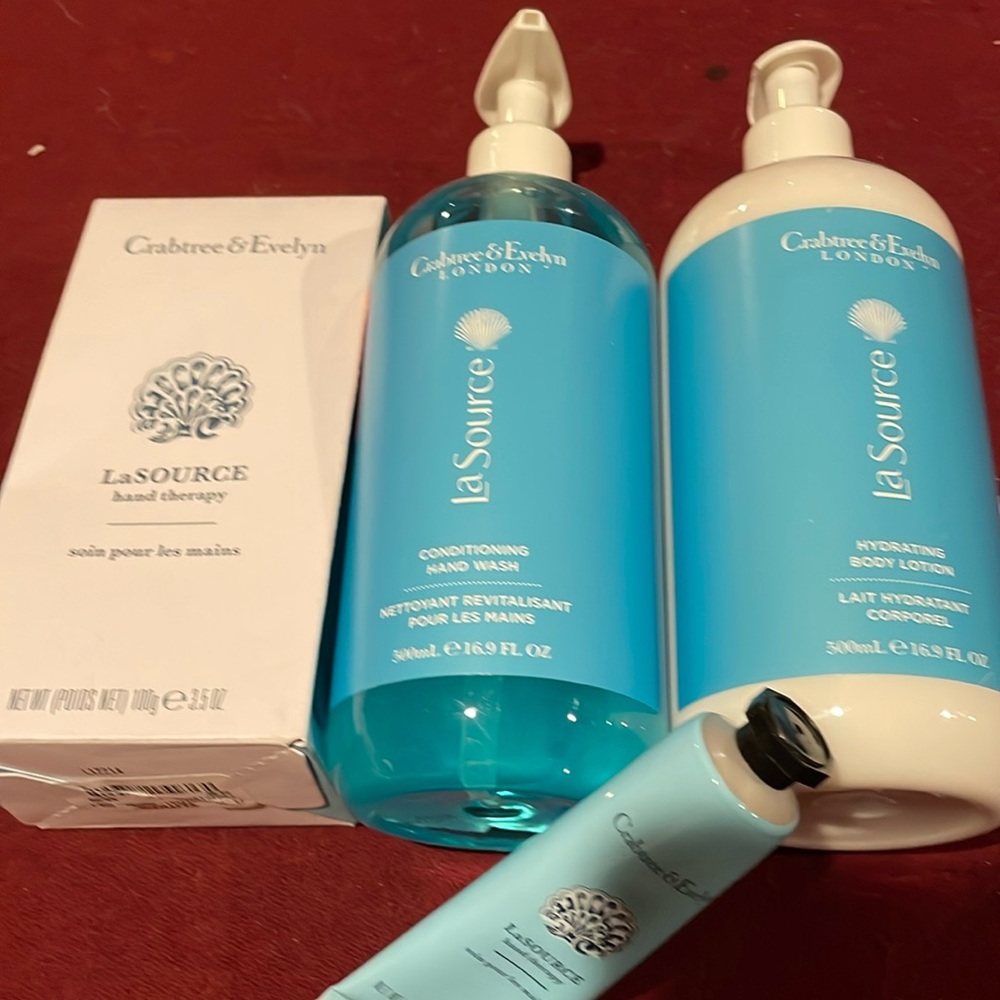 Crabtree & Evelyn, La Source Bath Shower Gel, Body Lotion, Hand Therapy